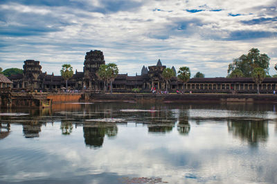 Reflection of building in lake