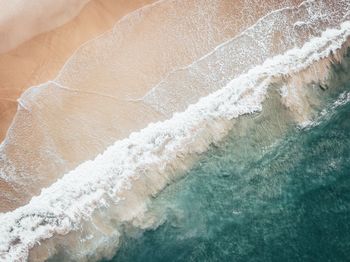 High angle view of beach