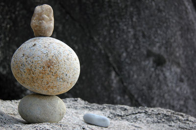 Close-up of stones on rock