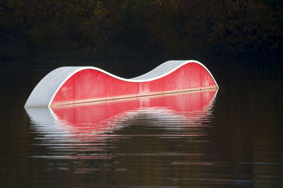 Curvy platform on lake