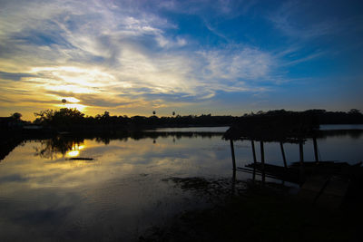 View of trees at sunset