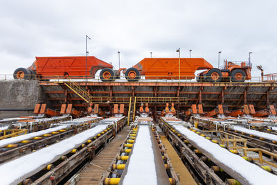 Railroad tracks against sky