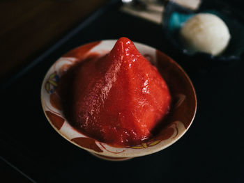 Close-up of food on table