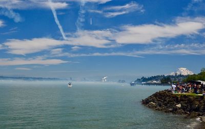 Scenic view of sea against sky