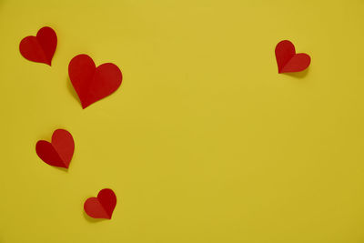 Close-up of heart shape on paper