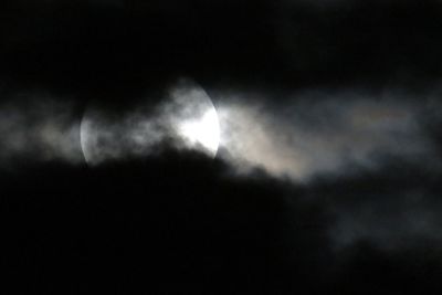 Scenic view of moon against sky at night