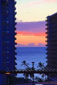 View of sea at sunset