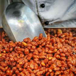 Close-up of peanuts for sale at store