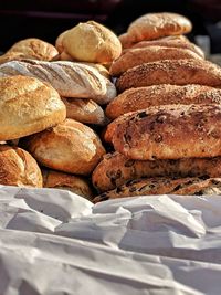 Close-up of bread on table