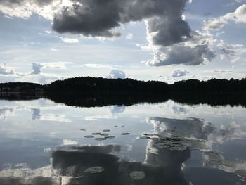 Reflection of clouds in lake