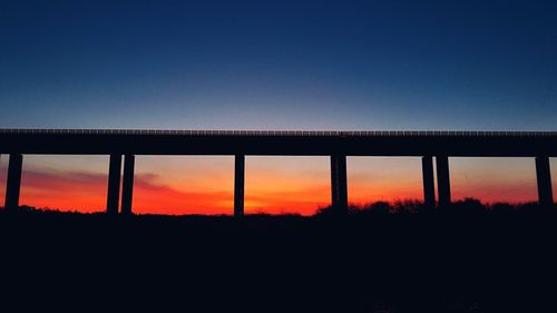 Bridge against sky during sunset