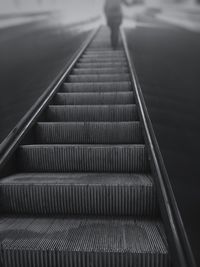 Low angle view of escalator