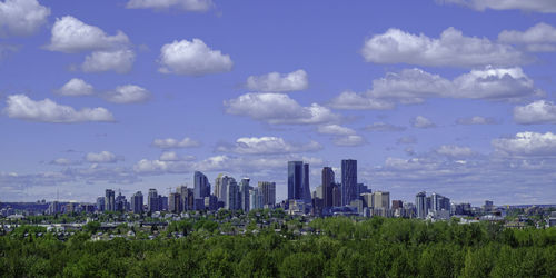 Panoramic view of city against sky