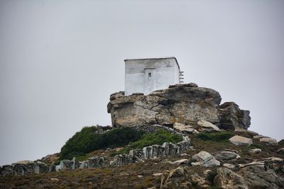 Low angle view of historic building against sky