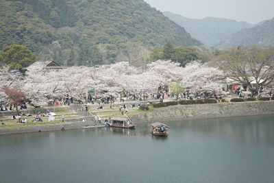 Scenic view of lake against mountains