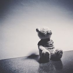 Close-up of stack on table