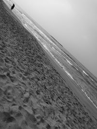 Scenic view of beach against clear sky