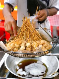 Close-up of streetfood