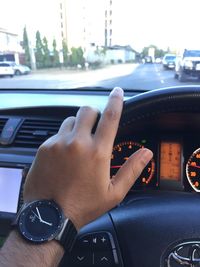 Close-up of cropped hand