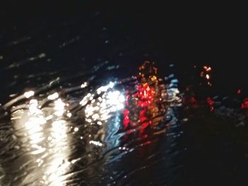 Light trails at night