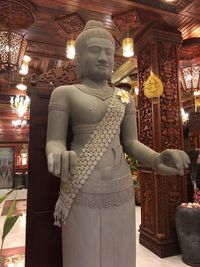 Statue of buddha in building