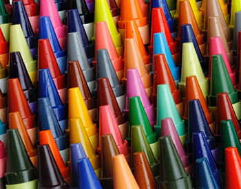 Full frame shot of colorful multi colored pencils