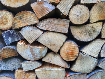 Full frame shot of logs