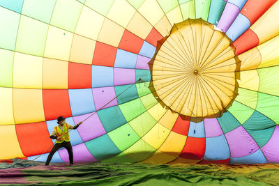 Colorful hot air balloon