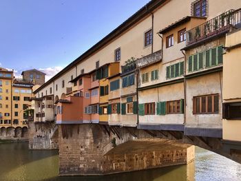 View of ponte vecchio in florence italy