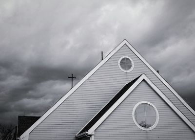 Low angle view of building against sky