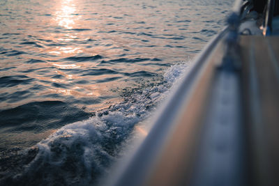 Scenic view of sea during sunset