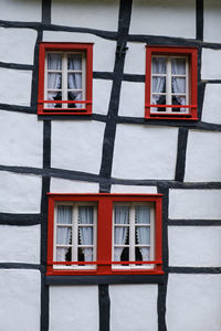 Low angle view of red building