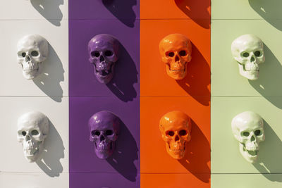 Digital composite image of human skull