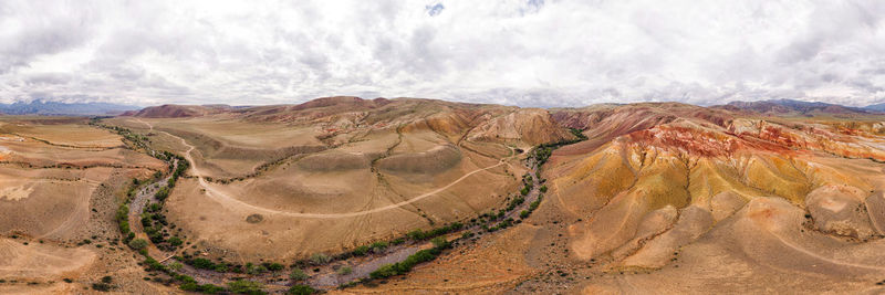 . beautiful view of the sand canyon, quarry on a warm summer day from a bird's eye view.