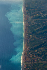 High angle view of beach