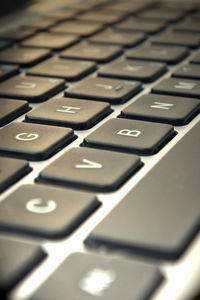 Close-up of computer keyboard