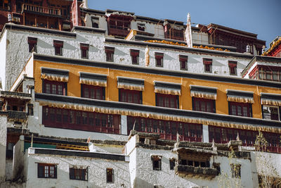 Low angle view of buildings in city