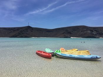 Boats in sea