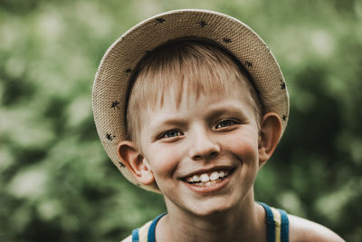 Portrait of boy smiling