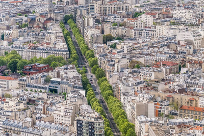High angle view of cityscape