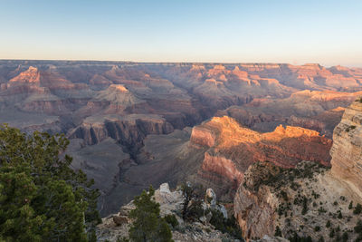 High angle view of mountain range