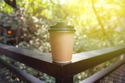 Close-up of coffee on table