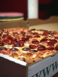 Close-up of pizza