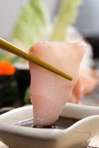 Close-up of ice cream in bowl