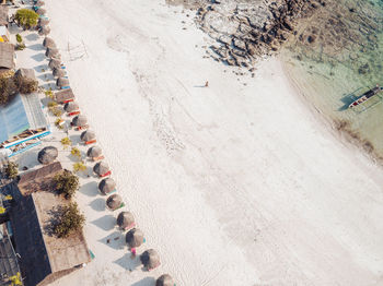 Aerial view of tanjung aan beach, lombok,indonesia