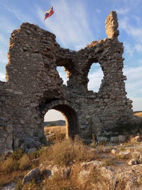 Low angle view of old ruins