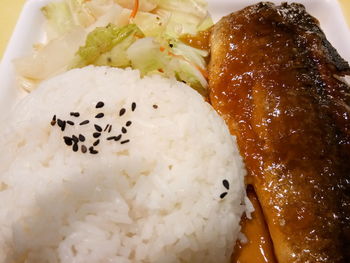 Close-up of food in plate