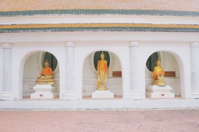 Entrance of temple in building
