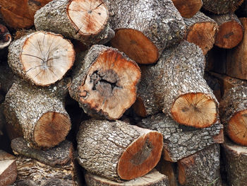 Full frame shot of firewood