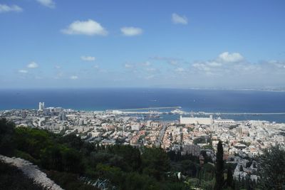 High angle shot of cityscape